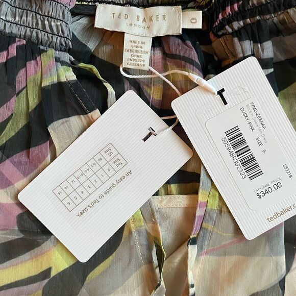 TED BAKER Zeenaa Blouson Sleeve Mini Dress Size 0 - US 00 - Picture 7 of 10